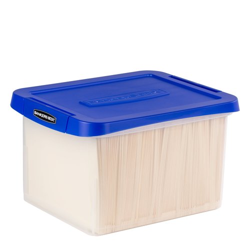 Bankers Box Heavy Duty Plastic File Storage Box Bundle with Hanging Rails, Letter/Legal (2 Pack)