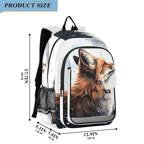 FUQIUMI Laptop Backpack Fashion Travel Backpack for Women Men Fox in Forest School Backpack for Teens Boys Girls,Water Resistant & Lightweight