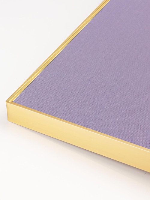 Lightomorrow Bulletin Board - 40 x 30 Inches Mystic Violet Fabric Cork Board with Golden Frame & 10 Push Pins