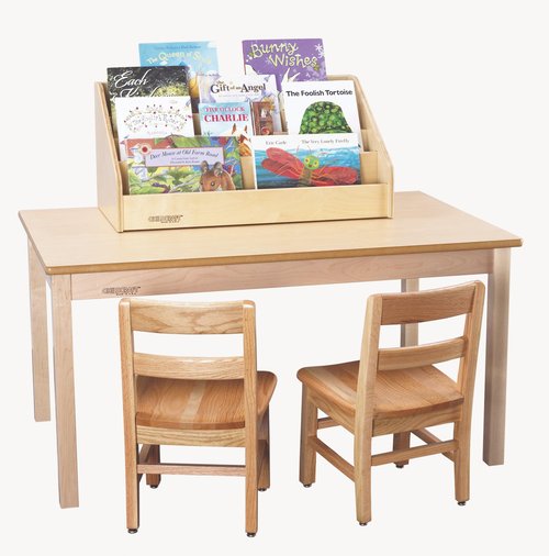 Childcraft Toddler Low Library Bookshelf, 4 Shelves, Wooden, 30 x 15-7/8 x 14 Inches