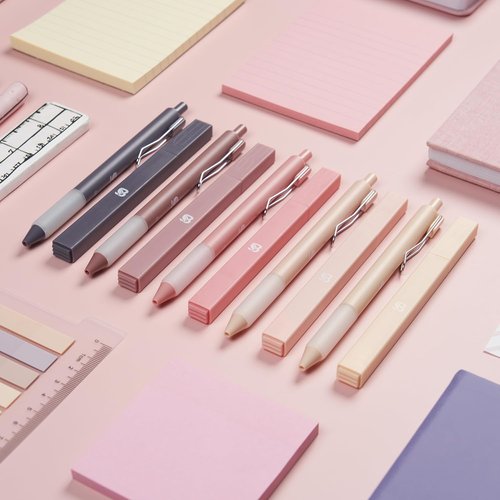 BLIEVE Aesthetic Highlighters & Gel Pens - Soft Tip, No Bleed, Fast Drying | Perfect for Bible Journaling & Planner Notes (Morandi)
