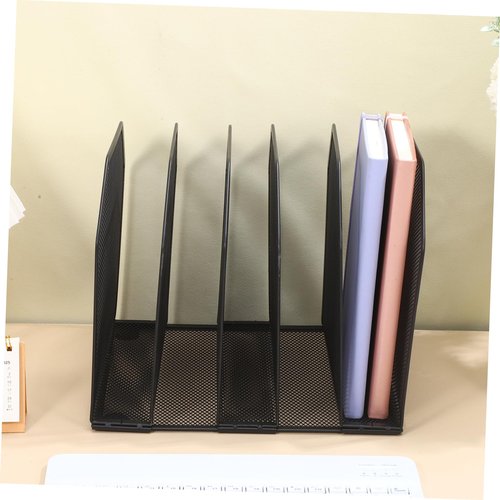 OSALADI Upright Mesh Desk File Organizer Removable Section Sorter for Office Home and Classroom Storage Stylish and Functional File Holder