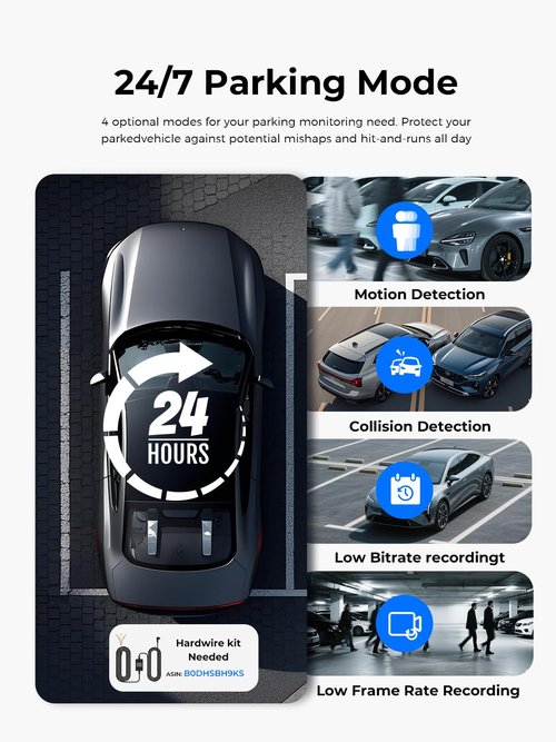 COOLCRAZY Dash Cam Front Rear: 4K+1080P Full HD Dashcam Free 64GB Card, with 5G WiFi GPS, Dual Dash Camera for Cars with 3" IPS Screen, Night Vision, HDR, App Control, 24H Parking Mode, Loop Record