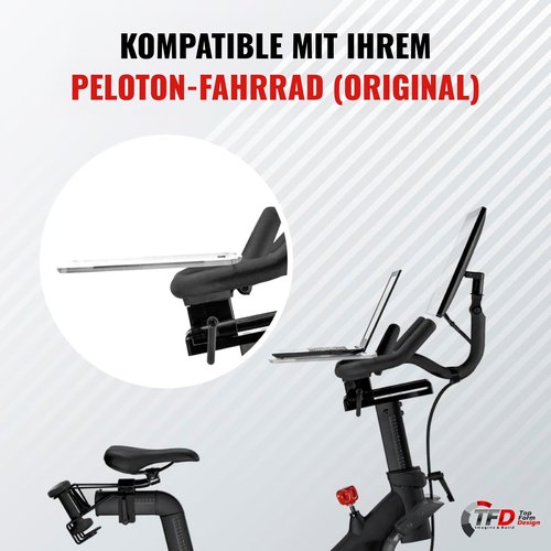 TFD The TrayV2 | Improved V2 Tray for Peloton Bike (orginals) - Work & Ride with Your Phone, Laptop, Book or Tablet (Black) (Tray V2, Acrylic Clear)