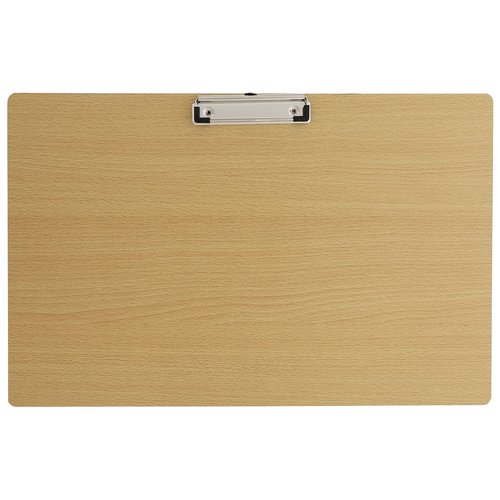 Juvale Classroom Must-Haves Clipboards - 6-Pack Extra-Large 19.5 x 12.5 in Light Brown Wood - Low-Profile Metal Clip & Retractable Hook - Drawing & Sketching Board for Classroom & Office Supplies