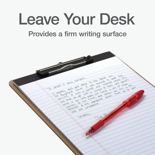 Oxford Brown Clipboards - Durable Metal Clip with Plastic Corners | 12.5" x 9" | 6 Pack