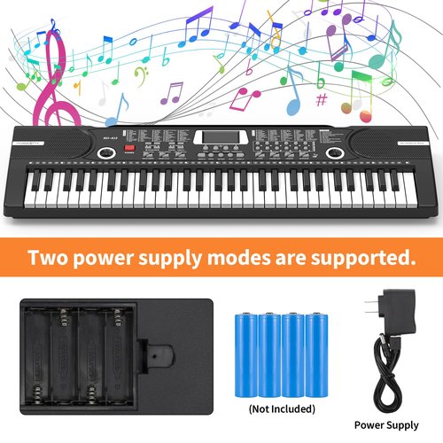 61 keys keyboard piano, Electronic Digital Piano with Built-In Speaker Microphone, Sheet Stand and Power Supply, Portable piano Keyboard Gift Teaching for Beginners/b2