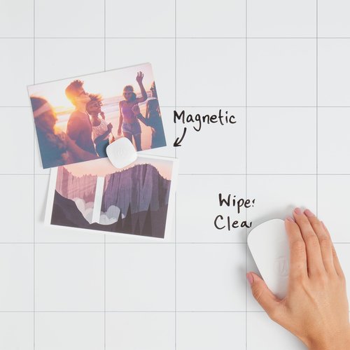 U Brands Magnetic Dry Erase 4-in-1 Calendar Board, 24"x18", Silver Aluminum Frame