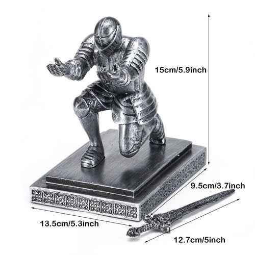 ThreeH Knight Pen Holder Magnetic Resin Ornaments Desk Decoration Home Decoration Pen Organizer
