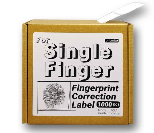 prismite Correction Labels for Finterprint Cards, for Single Finger, Pack of 1000