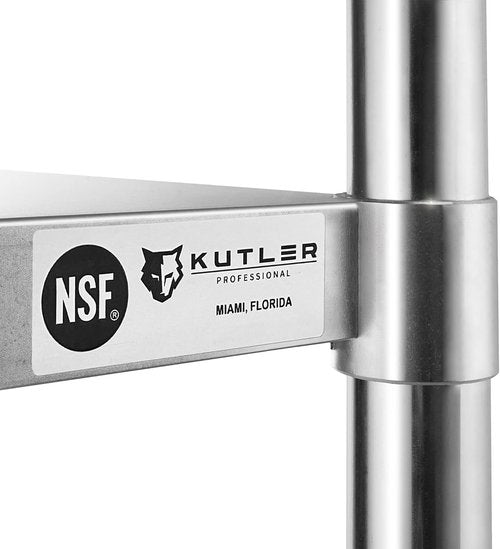 KUTLER Stainless Steel Table - 30 x 60 Inches | Heavy Duty NSF Commercial Kitchen Prep Table with Undershelf
