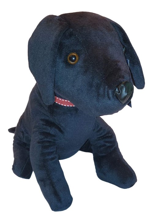 Samuel Lamont/Celtic Weavers, Black Puppy Dog with Collar Weighted Door Stop
