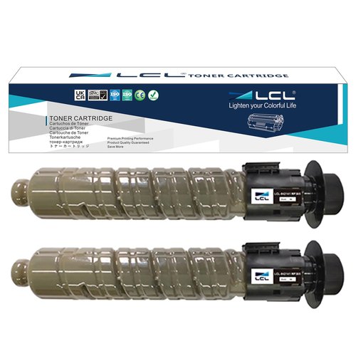 LCL 842141 Black 9000 Pages Toner Cartridge Replacement for Ricoh MP305SPF, MP 305SP, Savin Lanier 305SP (2-Pack) - Advanced Chemical Formulation for Enhanced Print Quality and Efficiency