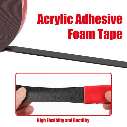 Double Sided Tape Heavy Duty, Waterproof Mounting Foam Tape, 73ft Length, 0.4in Width, High Temperature Resistant Adhesive Tape for Car, LED Strip Light, Office Decor, Made of 3M VHB Tape.