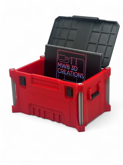 Packout Business Card Holder, Milwaukee Packout-Inspired Design, Desk & Workshop Organization