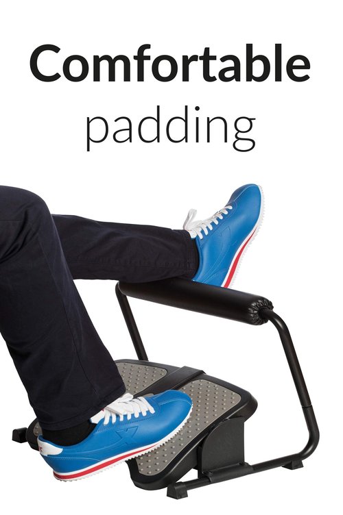SUN-FLEX Ergonomic Height Adjustable Office Footrest Under Desk at Work for Sitting and Standing,Intuitive Foot Stool and Leg Rest for Standing Desk (Black)