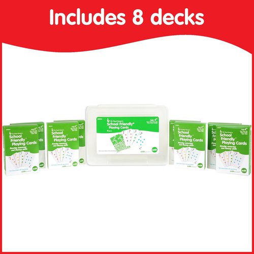 Edxeducation Playing Cards - Fun Learning Game for Kids - Set of 8 Decks, 448 Cards - Multicolored Patterns