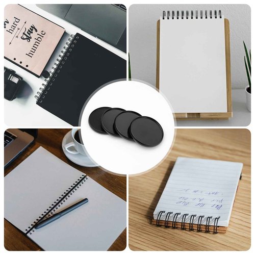 100Pcs 2 inches Discbound Expansion Discs, Black Plastic Binder Rings Discs Book Binding Discs for DIY Notebooks and Planner Scrapbooking Supplies