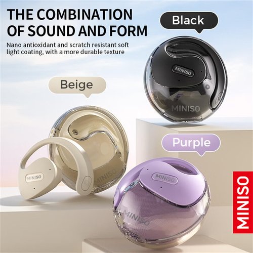 MINISO X15 Pro AI Real Time Translation Earbuds Wireless Bluetooth 5.4 OWS AI Headphones Support 148 Languages Translation Real Time Translator Earbuds Support Playing Music Phone Calls