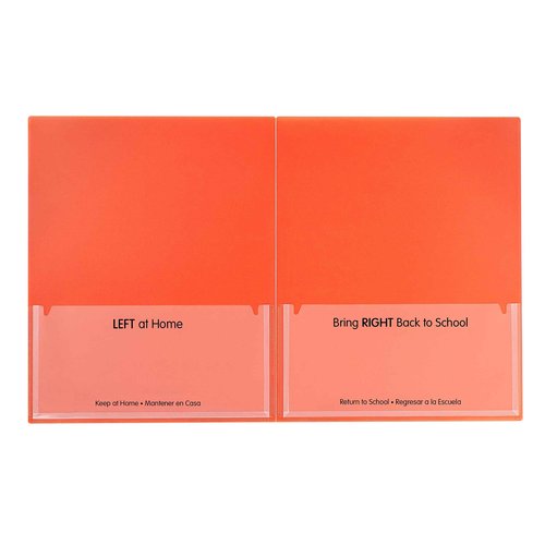 C-Line Classroom Connector School-to-Home Folders, Orange, 25 per Box (32002)