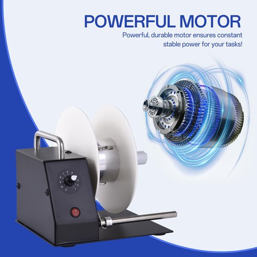 Automatic Label Rewinder Machine | 110V Label Rewinding Machine - 180mm Label Applicator, Unidirectional Rewinding, Synchronizes with Printer