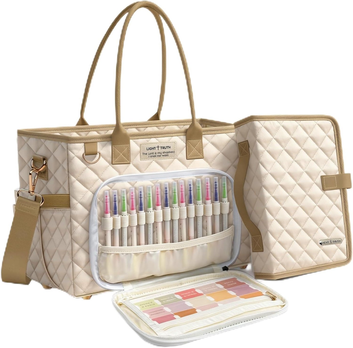 VERONLY Large Bible Tote Bag - Stylish Organizer with Bible Cover & Pockets for Women | Perfect Christian Gift