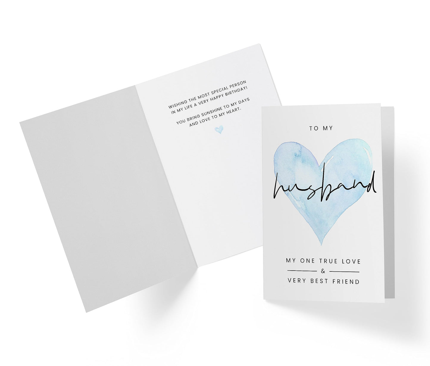 Karto Sweet Birthday Card for Husband Him - Large 5.5x8.5 inch Husband Birthday Cards - One True Love