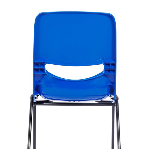 Flash Furniture Hercules Flex Comfort Classroom Stack Chair, Heavy-Duty Construction, Ergonomic Flex Back, Powder-Coated Steel Frame, Fixed Floor Glides, Navy