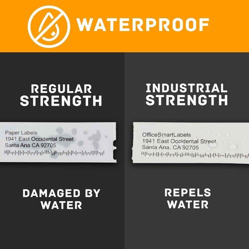 OfficeSmartLabels (2-1/4 x 1-1/4 inch) Multipurpose Industrial Grade Plastic Labels, Compatible with 1933084 Labels (4 Rolls / 800 Labels Per Roll)
