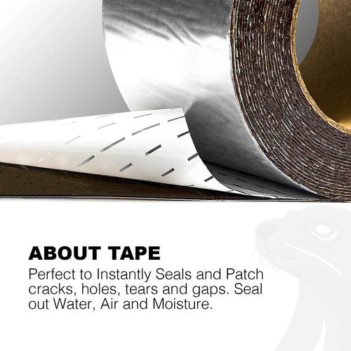 SEALWAY Silver RV Roof Sealant Tape, 8" x 50' Waterproof Repair Seal Tape – Extra Thick, UV-Resistant, Weatherproof Patch for Permanent Leak Sealing on RVs, Trailers, and Mobile Homes