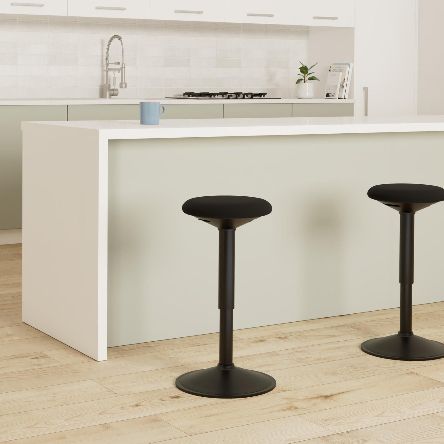 Vari Essential Active Stool - Ergonomic Wobble Chair with 360-Degree Motion - Active Stools with Memory Foam Seat Cushion, Lightweight & Flexible - Fully Assembled - Adjustable Standing Desk Chair