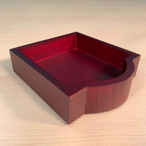Dacasso Rosewood and Leather 4 Coaster Set