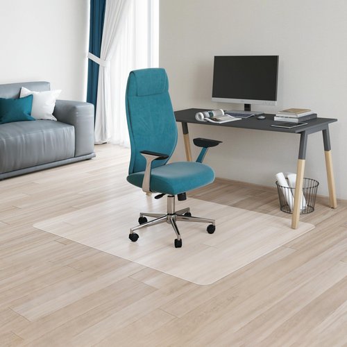 Cybstrax Office Chair Mat for Hardwood Floor, 72" x 46" Clear Floor Mat, 0.08" Thick Slip Resistant Heavy Duty Floor Protector Chair Mats for Rolling Chairs, Computer & Desk Chair Mat-Easy to Clean