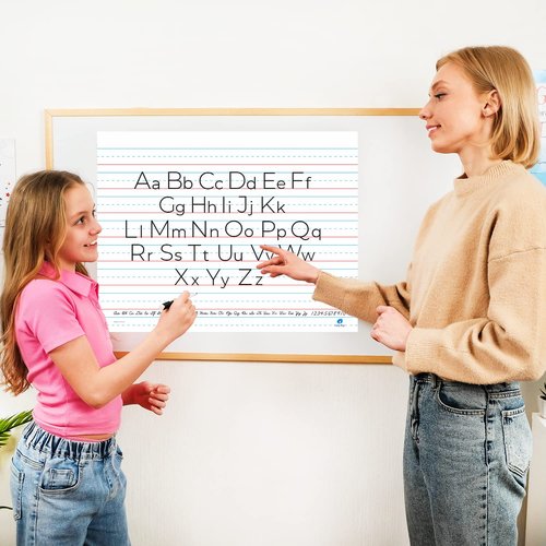 Jumbo Magnetic Handwriting Paper - Large Magnetic Lined Paper for Whiteboard, Primary Dry Erase Notebook Poster, Giant Early Writing Page, Classroom Resources for Teachers Simply Magic - 23" x 18"