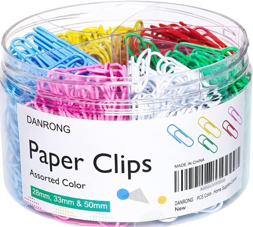 520 PCS Colored Paper Clips - Assorted Sizes for Office & School | Small, Medium, Large