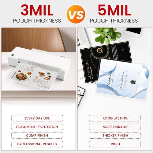 CAREGY Laminating Sheets - 300 Pack, 5 Mil Thermal Pouches for 8.5 x 11 Inch Sheets | Clear, Letter Size