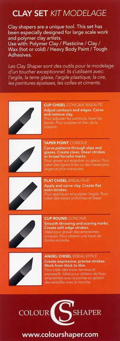 Forsline and Starr Modeling Tools Assorted Shapes No. 6 Set of 5