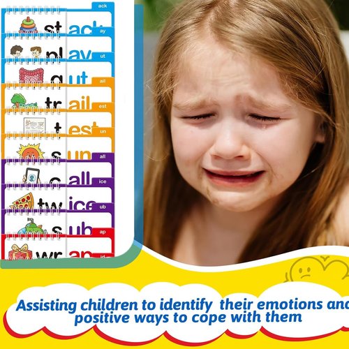 30 Read and Rhyme Flip Books, Word Family Build Book, Word Families & Learn to Read Phonics Flash Cards -ABC Vocabulary Flash Cards,Kindergarten Sight Words Flash Card