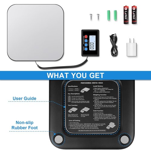 Fuzion-LiftX Digital Shipping Scale - 440LB Capacity, Tare Function & AC Adapter Included | Perfect for Small Business & Luggage