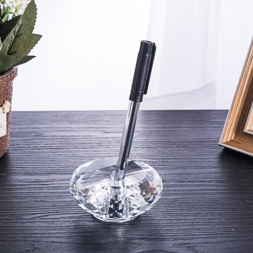 LONGWIN Crystal Fountain Pen & Pencil Holder Office Supplies Desktop Organizer Desk Decoration Christmas Gift Idea