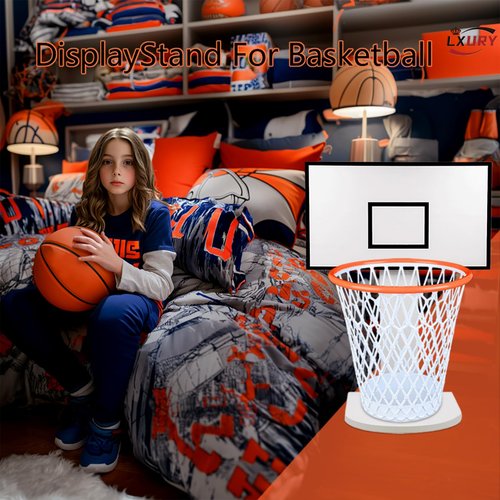 Basketball Trash Can Complete Set(Including 1pc Basketball Garbage Bin)– Fun Indoor Office Basketball Hoop, Perfect Basket ball Mini Hoop Trash Can, Basketball Hoop Trash Can and Unique Birthday Gifts