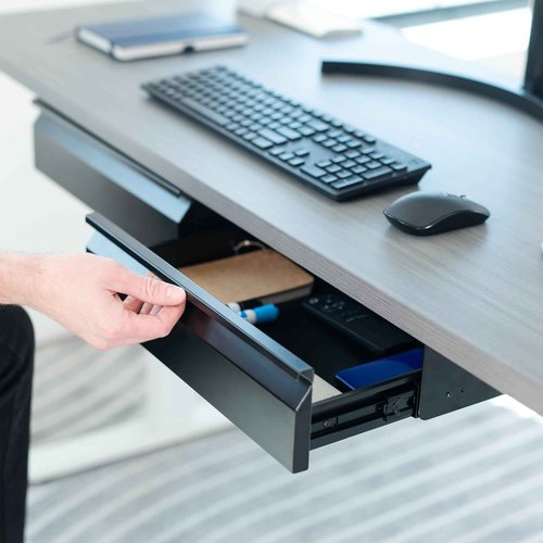 VIVO 32 inch Under Desk Slide Out Drawer Set without Shell, Home Office Storage Organizer, 2 Drawers - 16 inches Each, Black, DESK-AC03A-2B