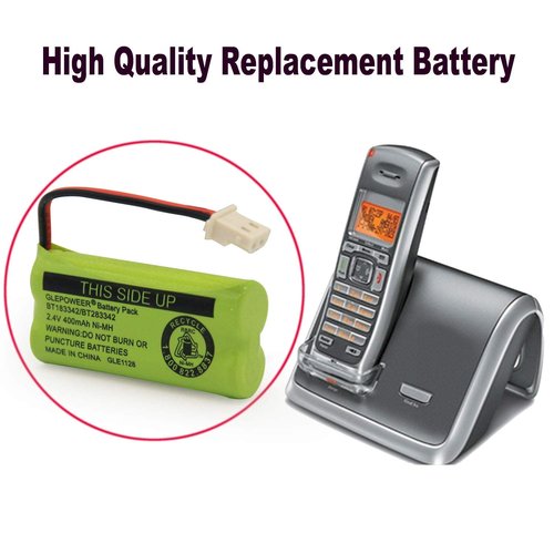GLEPOWEER DM221 BT183342/BT283342 2.4V 400mAh Ni-MH Battery Pack, Also Compatible with Cordless Phone Batteries BT166342/BT266342 BT162342/BT262342 CS6709 CS6609 CS6509 CS6409 EL52100 EL50003(4 Pack)