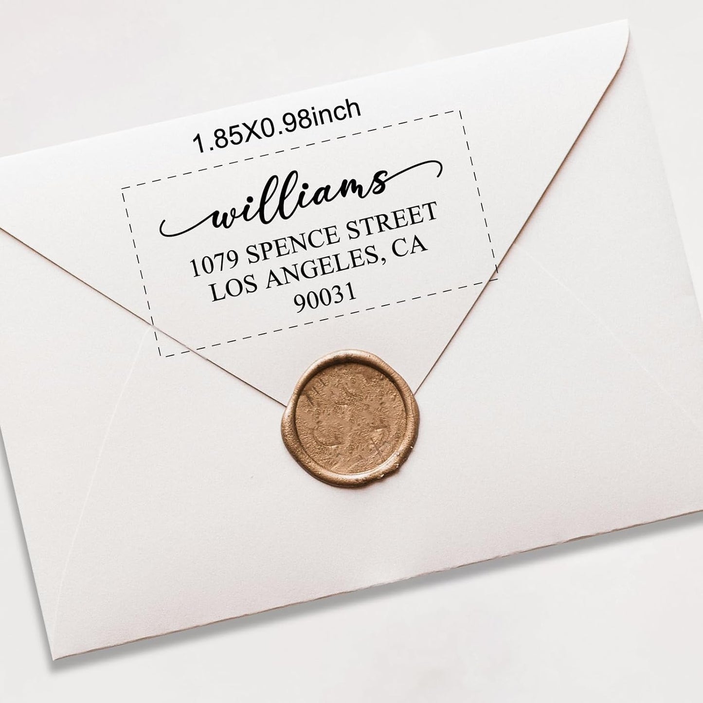TechMark Personalized Return Address Stamp - Custom Self-Inking Design for Weddings & Holidays | 17 Unique Styles