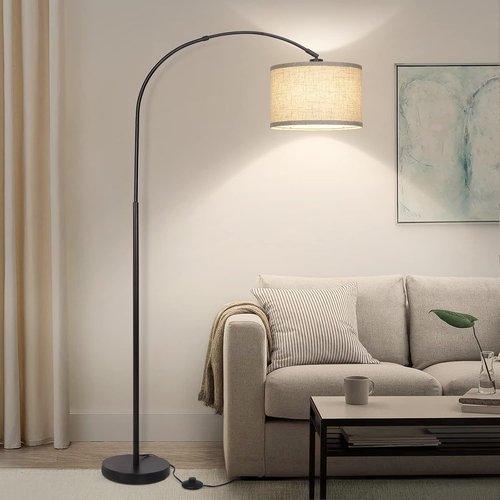 Seaside Village Tiffany Floor Lamp & Arc Floor Lamp Set - Elegant Lighting for Any Room