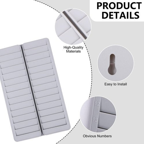 Time Card Holder, Time Card 28 Pockets Slots Wall Mounted Stacking Rack Holder for Employees, Payroll Recorders for Office Factory Supplies
