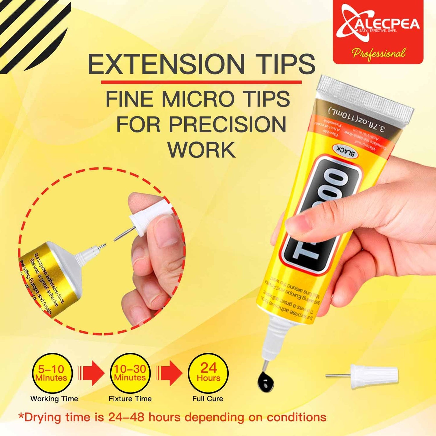 ALECPEA Upgrade T-7000 Black Adhesive Glue - 110ml | High-Performance Waterproof Adhesive for Precision Repairs, Perfect for Phone, Electronics, Jewelry, and Crafts