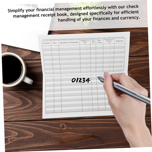 TOGEVAL Check Register Financial Notebook Large Print Checkbook Ledger for Efficient Currency Management Budget Tracking User Friendly Design for Personal Finances