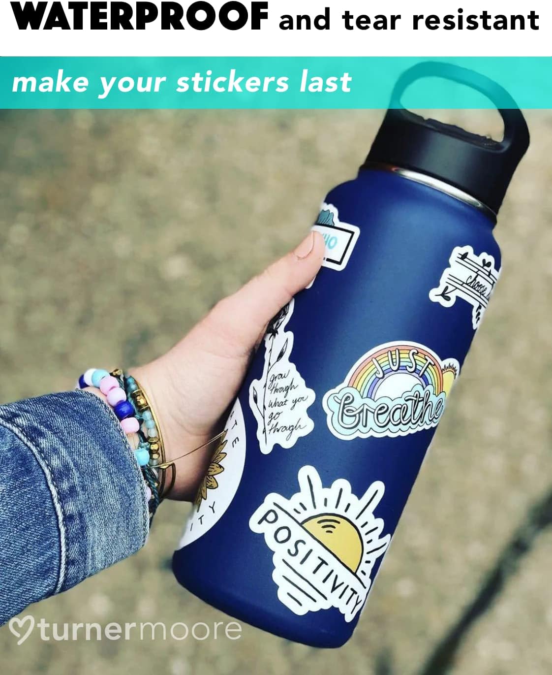 Turner Moore Edition Matte Clear Sticker Laminate Roll - Waterproof Self-Adhesive, 12" x 15FT for Cricut & Stencils
