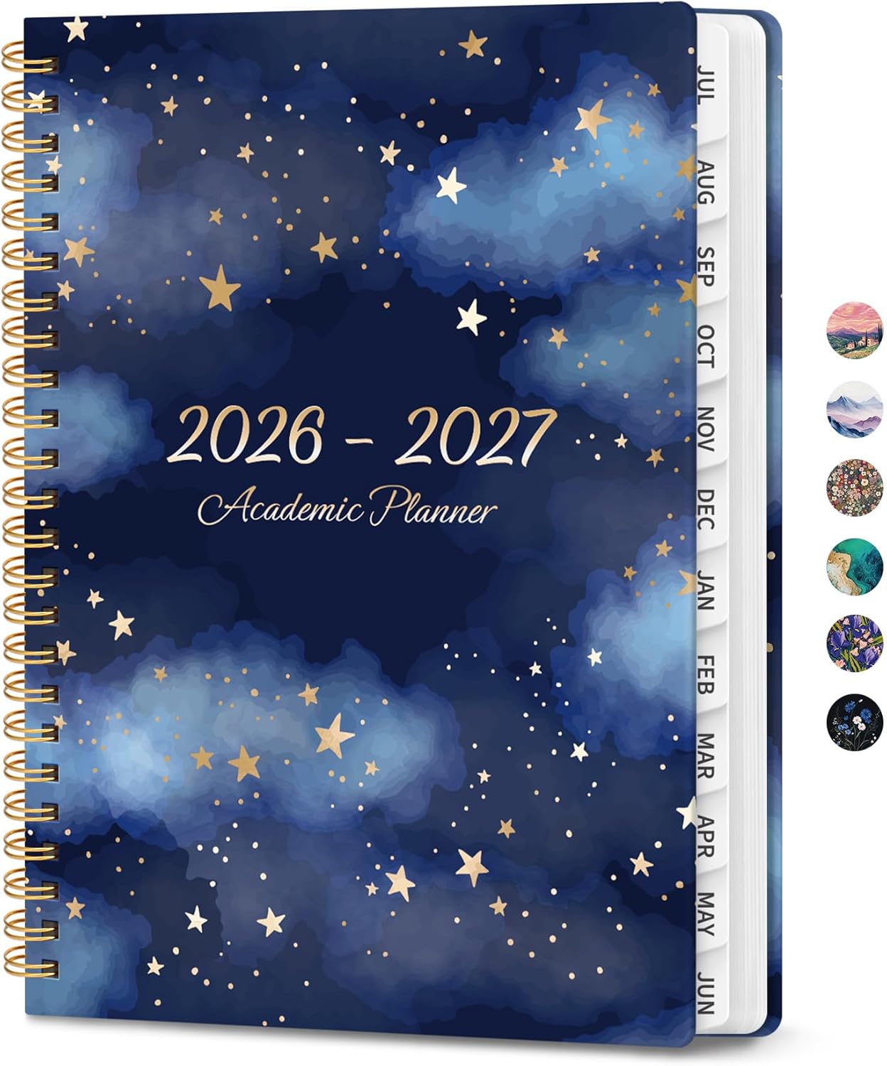 Starry Night Academic Planner 2026-2027 | Monthly & Weekly Agenda Book | Hardcover, A4 (8.5" x 11") for Students & Teachers